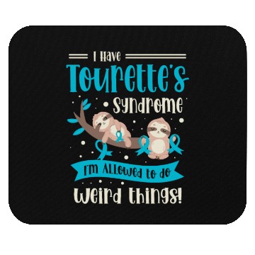 Discover I Have Tourette's Syndrome Teal Ribbon Disability Mouse Pads