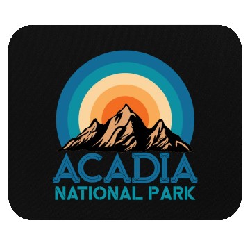 Discover Cool Vintage Retro Acadia National Park Mountain Mouse Pads