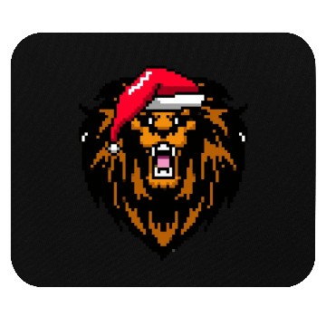 Discover Lion Pixelated Christmas - Funny Lion Xmas Mouse Pads