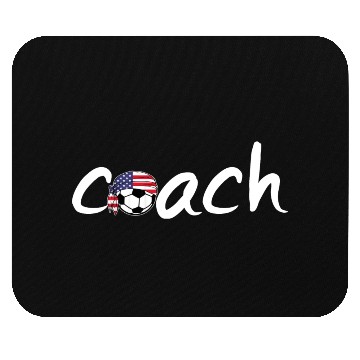 Discover us soccer coach Mouse Pads