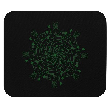 Discover Green rabbit line art Mouse Pads