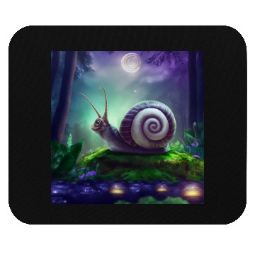 Discover Spiral Moongazing Snail Ombre Aqua Lavender sky Mouse Pads