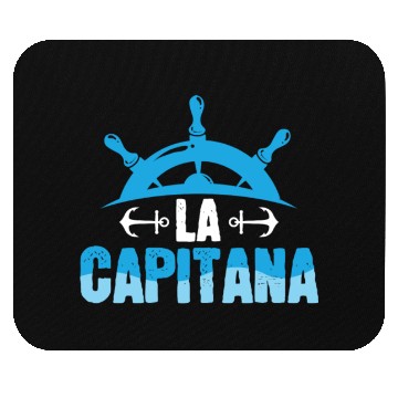 Discover Sailing Sailor Helm La Capitana Mouse Pads