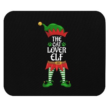 Discover Cat Lover Elf Family Matching Christmas Party Mouse Pads