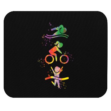 Discover Watercolor Womens Triathlon Mouse Pads