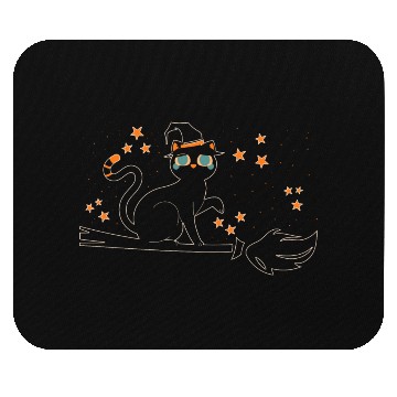 Discover Halloween Witch Cat Lover Mouse Pads