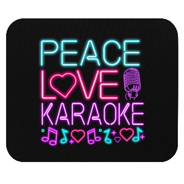 Discover Karaoke Singer 80s Retro Peace Mouse Pads
