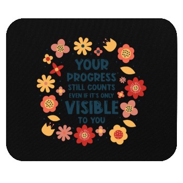 Discover Progress Life Quotes Positive Message Wisdom Mouse Pads