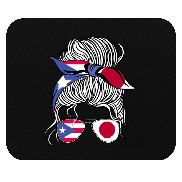 Discover Puerto Rico Flag Japan Grown Women Girl Country Mouse Pads