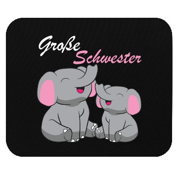 Discover Elephants - Große Schwester Mouse Pads