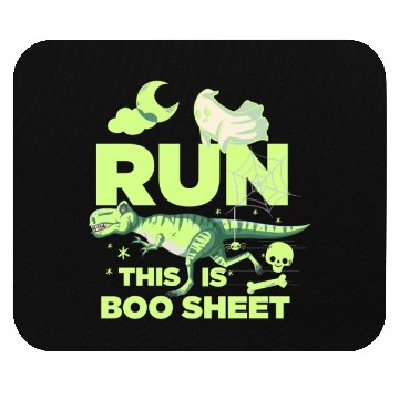 Discover RUN THIS IS BOO SHEET RUNNING DINOSAUR REX GAME Mouse Pads