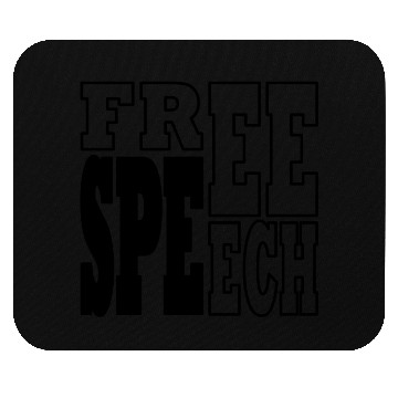 Discover Free Speech black Mouse Pads