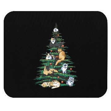 Discover Cat Cats Christmas Tree Pajama Lights Holidays Mouse Pads