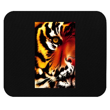 Discover Tiger face Mouse Pads
