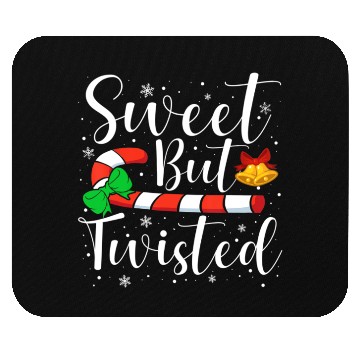 Discover Candy Cane Sweet But Twisted Funny Christmas Mouse Pads