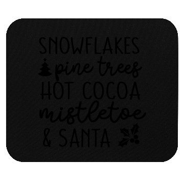 Discover Snow flakes Pine Trees Hot Cocoa Mouse Pads