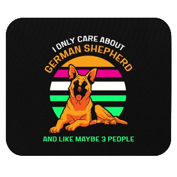 Discover German Shepherd and like maybe 3 people Mouse Pads