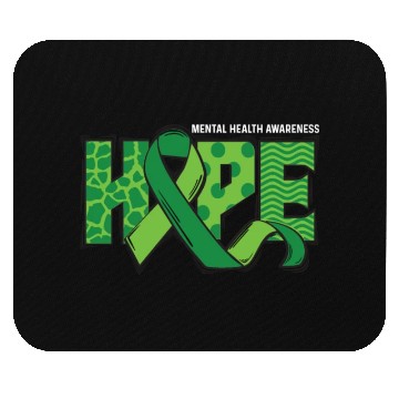 Discover Hope Green Mental Health Awareness Mouse Pads