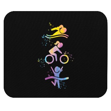Discover Watercolor Womens Triathlon Mouse Pads