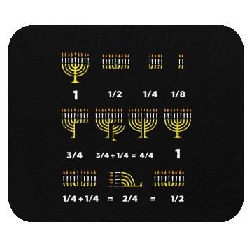 Discover Hanukkah Math Fractions Menorah Chanukah Teacher Mouse Pads