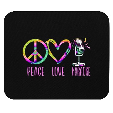 Discover Karaoke Singer Retro Tie Dye Peace Mouse Pads