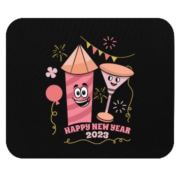 Discover Wine Fireworks 2023 New Year Hello 2023 New Year Mouse Pads