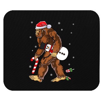 Discover Bigfoot Christmas Funny Winter Boys Men Sasquatch Mouse Pads