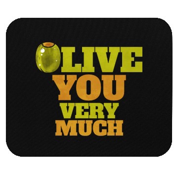 Discover Olive I love You Very Much - Love Veggies Mouse Pads