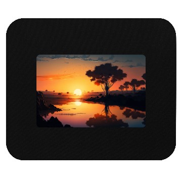 Discover Sunset at the River Mouse Pads