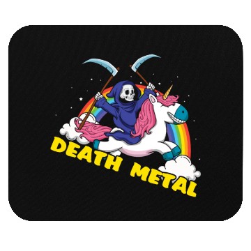 Discover Skeleton Unicorn Rainbow Metal Music Lover Mouse Pads