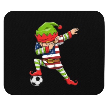 Discover Soccer Boy Dabbing Elf Squad Christmas Jersey Mouse Pads