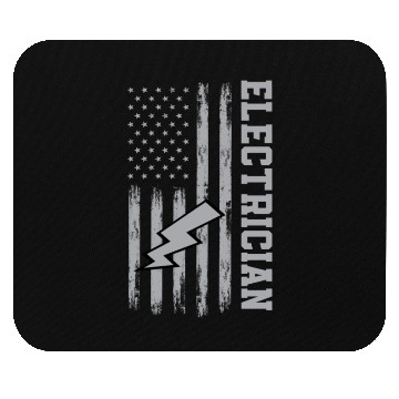Discover American Electrician Outfit USA Flag Mouse Pads