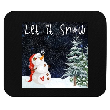 Discover Snowman - Let it snow Mouse Pads