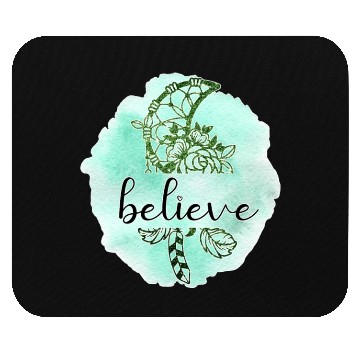 Discover Soothing Green Dream Catcher Believe Design Mouse Pads