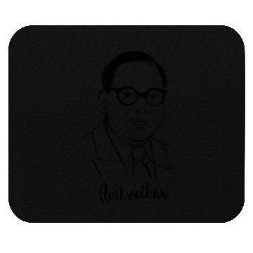 Discover black simple ambedkar character Mouse Pads