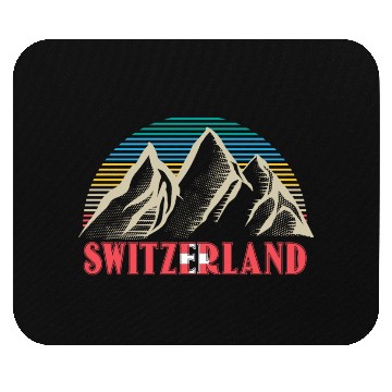 Discover Switzerland Mountains Gift Idea Mouse Pads