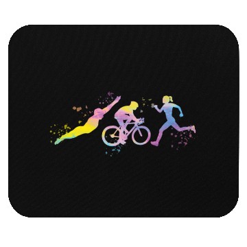 Discover Watercolor Womens Triathlon Mouse Pads