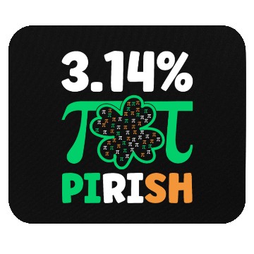 Discover 3.14% PIrish Funny St. Patricks Math Geek Pi Day Mouse Pads