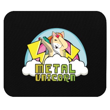 Discover Dabbing Dab Unicorn Rainbow Metal Music Heavy Rock Mouse Pads