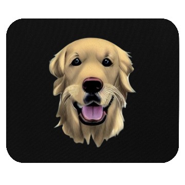 Discover Beautiful Golden Retriever Illustration Mouse Pads
