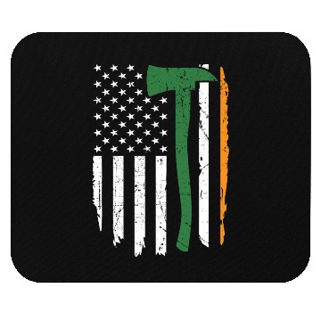 Discover Irish Firefighter American Flag Ireland Mouse Pads