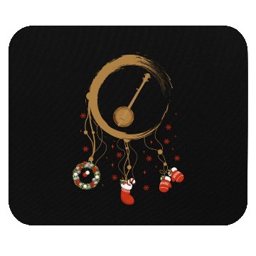 Discover musical instrument dreamcatcher Christmas Banjo Mouse Pads