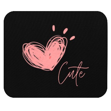 Discover Cute pink heart. Mouse Pads