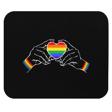 Discover Cool LGBTQ rainbow heart saying Mouse Pads