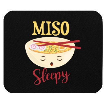 Discover Miso sleepy funny sushi soup motif Mouse Pads