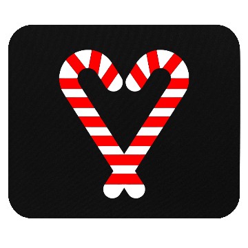 Discover Candy Canes Heart Hearts Christmas Winter Mouse Pads
