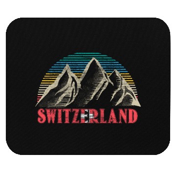 Discover Switzerland Alps Flag Gift Idea Mouse Pads