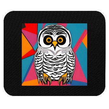 Discover Pop Art Snowy Owl Mouse Pads