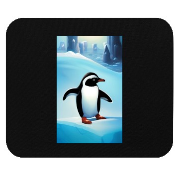 Discover Penguin on ice Mouse Pads
