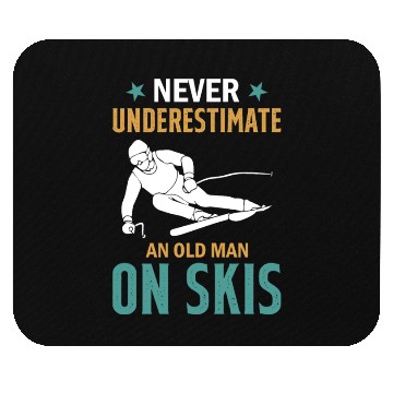 Discover Ski Winter Skiing - Never Underestimate An Old Man Mouse Pads